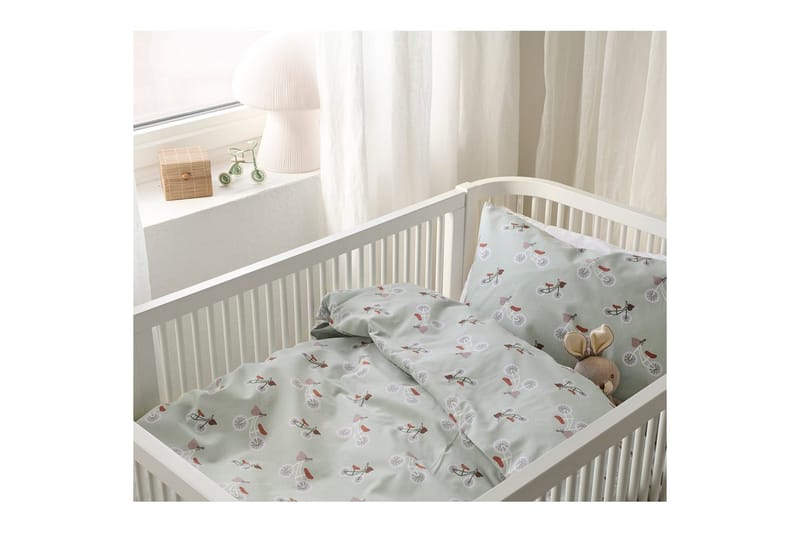 Påslakanset till Spjälsäng 2-Dels Plingeling Grön - Grön - Textil & mattor - Barntextilier - Barnsängkläder - Bäddset barn