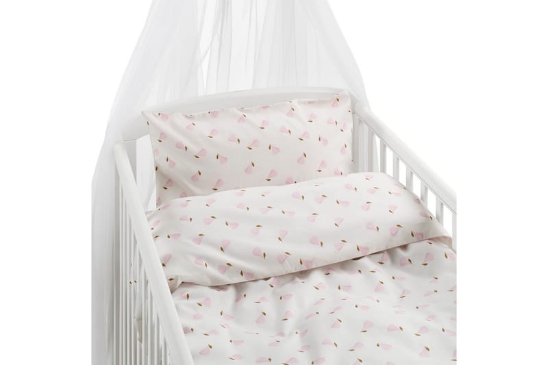 Påslakanset till Spjälsäng 2-Dels Päron Rosa - Rosa - Textil & mattor - Barntextilier - Barnsängkläder - Bäddset barn