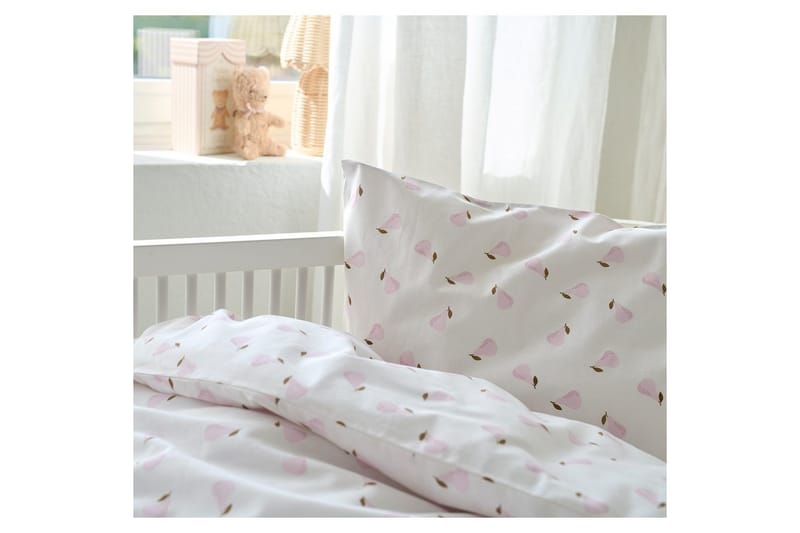 Påslakanset till Spjälsäng 2-Dels Päron Rosa - Rosa - Textil & mattor - Barntextilier - Barnsängkläder - Bäddset barn