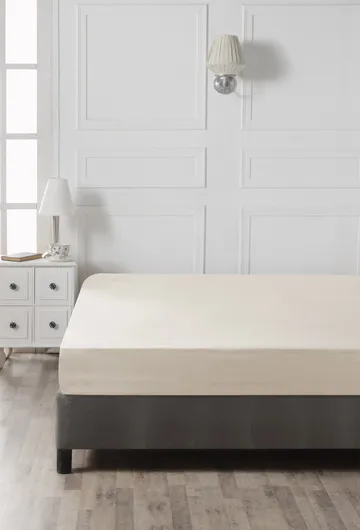 Cream Dra-på-lakan 140x190cm - Kräm - Textil & mattor - Barntextilier - Barnsängkläder - Spjälsäng sängkläder - Lakan spjälsäng