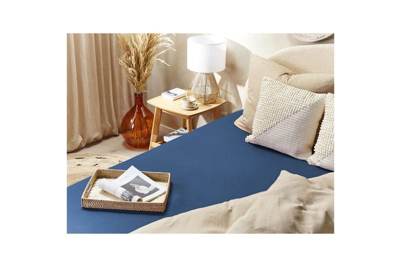 Dra-på-lakan Janbu Marinblå, 200x200 cm - Marinblå, 200x200 cm - Textil & mattor - Barntextilier - Barnsängkläder - Spjälsäng sängkläder - Lakan spjälsäng