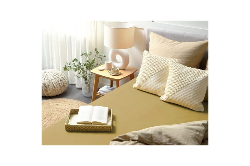 Dra-på-lakan Janbu Olivgrön, 200x200 cm - Olivgrön, 200x200 cm - Textil & mattor - Barntextilier - Barnsängkläder - Spjälsäng sängkläder - Lakan spjälsäng