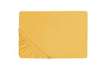 Dra-på-lakan Janbu Senapsgul, 200x200 cm