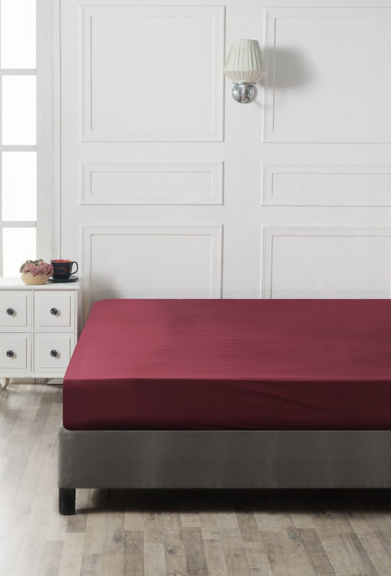 Talvenis Dra-på-lakan 140x190cm - Mörkröd - Textil & mattor - Barntextilier - Barnsängkläder - Spjälsäng sängkläder - Lakan spjälsäng