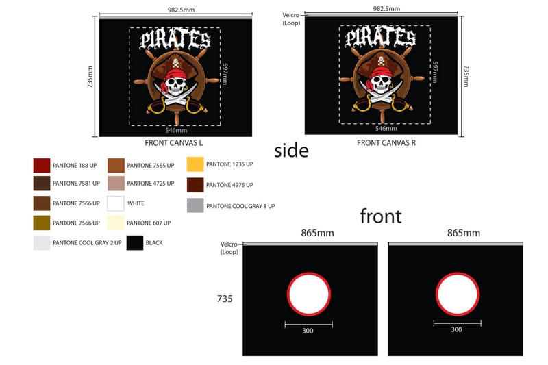 Export Sänggardin Pirates - Flerfärgad - Barngardin - Barntextilier