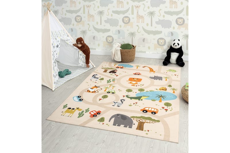 Play Barnmatta 120x160 cm - Beige - Textil & mattor - Barntextilier - Barnmatta & lekmatta