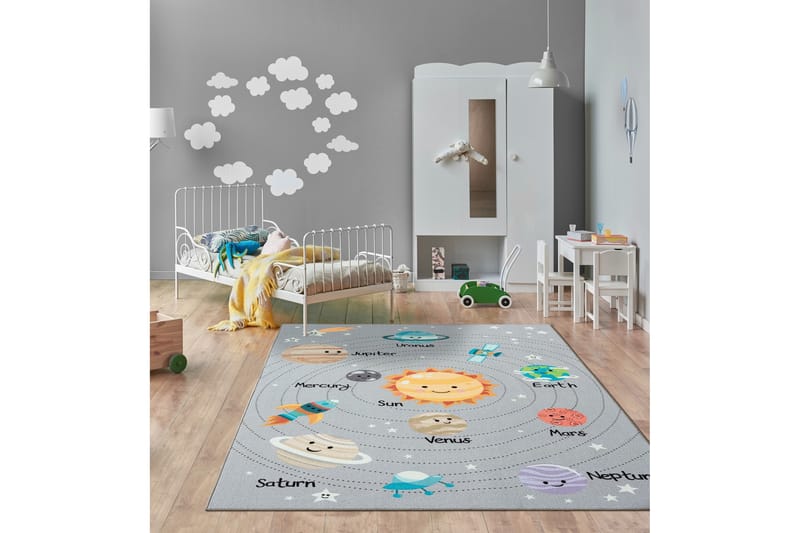 Play Barnmatta 140x200 cm - Grå - Textil & mattor - Barntextilier - Barnmatta & lekmatta