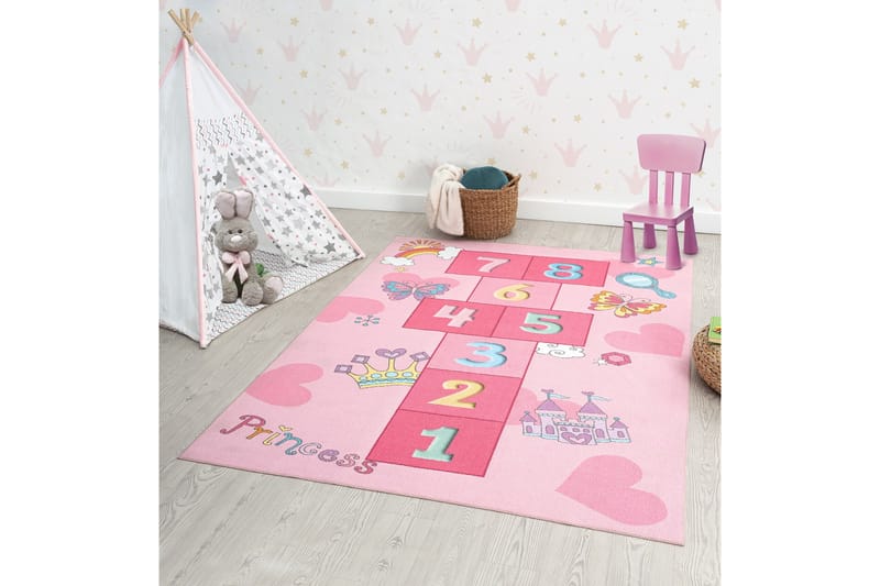 Play Barnmatta 80x150 cm - Rosa - Textil & mattor - Barntextilier - Barnmatta & lekmatta