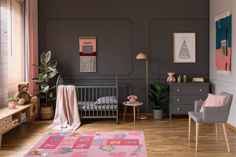 Play Barnmatta 80x150 cm - Rosa - Textil & mattor - Barntextilier - Barnmatta & lekmatta
