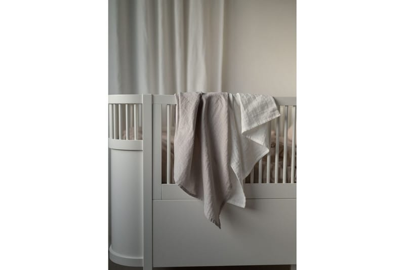 Muslinwrap 2-Pack - Vit/Grå (70 x 70 cm) - Textil & mattor - Filtar, kuddar & plädar - Filtar & plädar