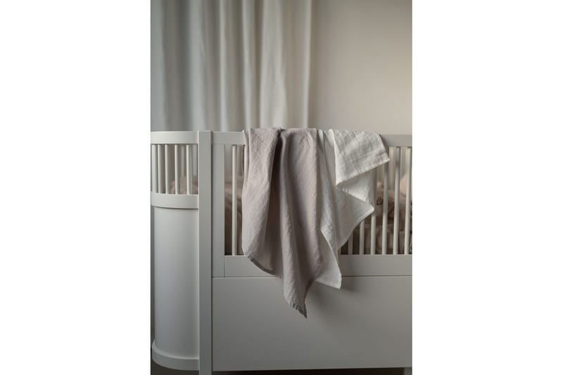 Muslinwrap 2-Pack - Vit/Grå (110 x 110 cm) - Textil & mattor - Filtar, kuddar & plädar - Filtar & plädar