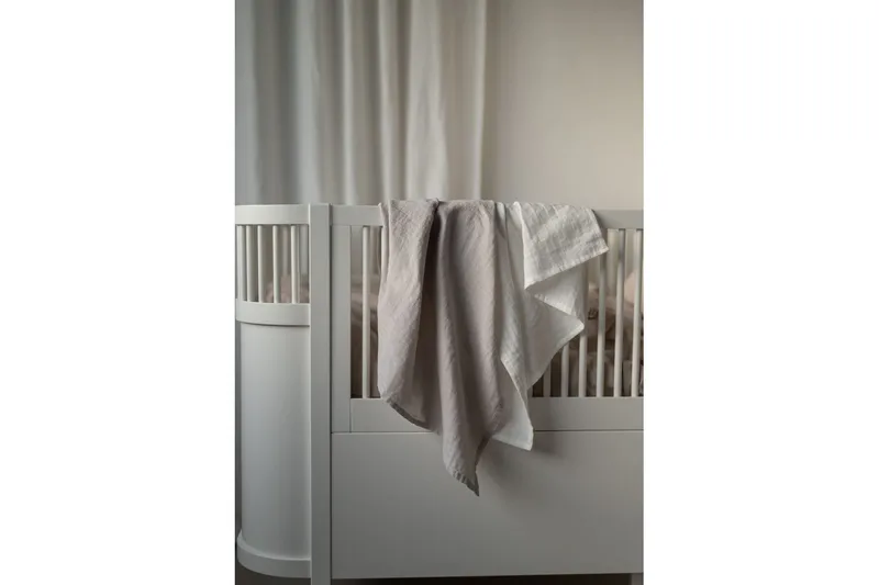 Muslinwrap 2-Pack - Vit/Grå (70 x 70 cm) - Textil & mattor - Filtar, kuddar & plädar - Filtar & plädar