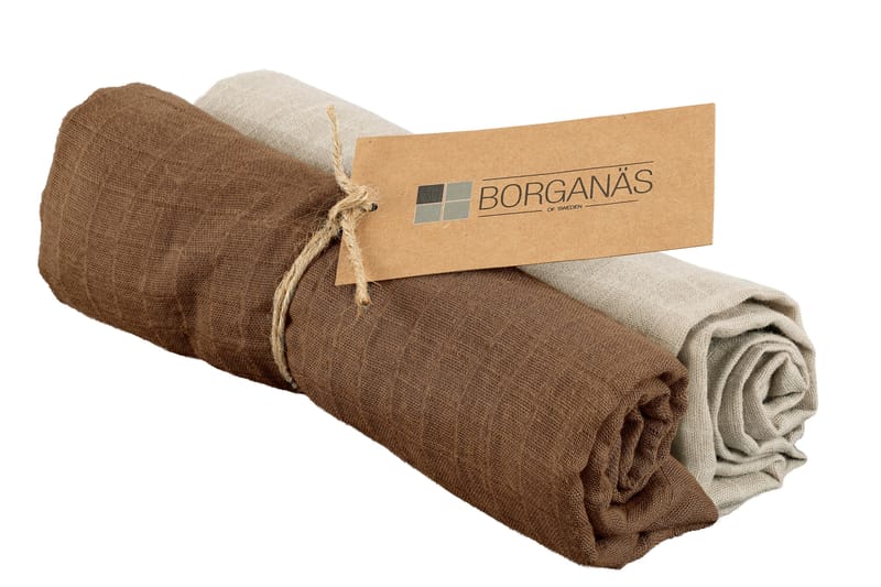 Muslinwrap 70x70 Sand/Tobacco, 2 Pack - Barntextilier - Barnfiltar & babyfiltar