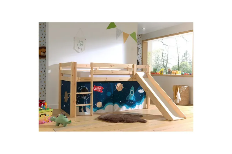 Pino Barngardiner 140 cm - Blå - Textil & mattor - Barntextilier - Barngardin