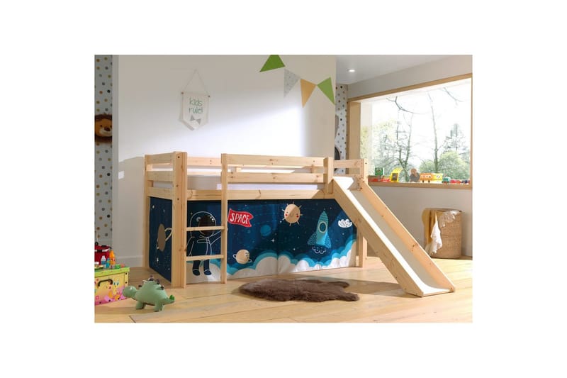 Pino Barngardiner 140 cm - Blå - Textil & mattor - Barntextilier - Barngardin