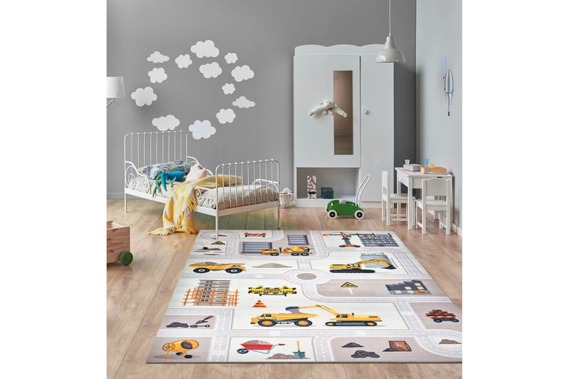 Rajender Barnmatta 120x160 cm Rektangulär - Linne - Textil & mattor - Barntextilier - Barnmatta & lekmatta