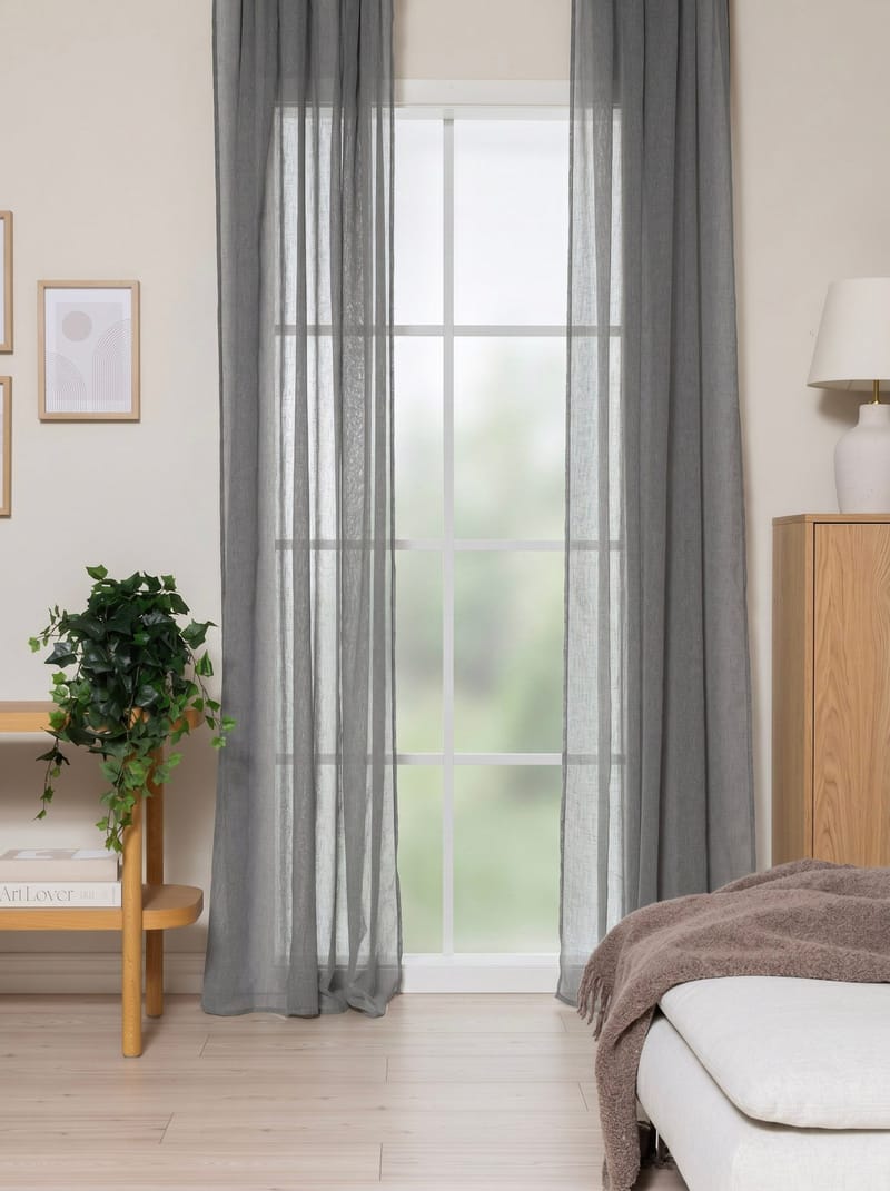 Gardin Felicia 140x240 cm - Grå - Textil & mattor - Gardiner - Gardinlängder