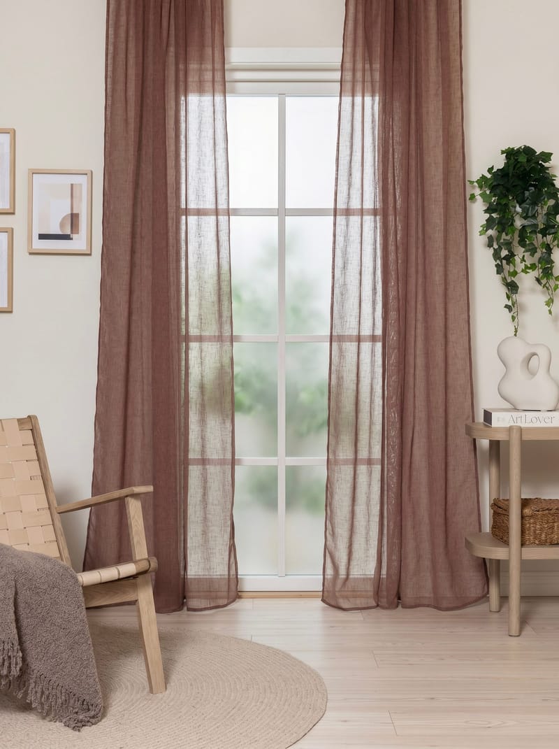 Gardin Felicia 140x240 cm - Rostbrun - Textil & mattor - Gardiner - Gardinlängder