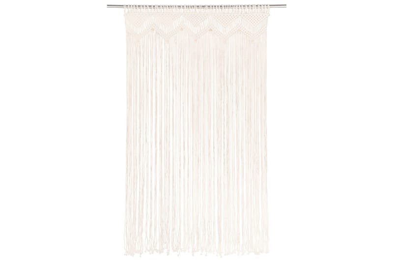 Gardin makramé 140x240 cm bomull - Vit - Textil & mattor - Gardiner