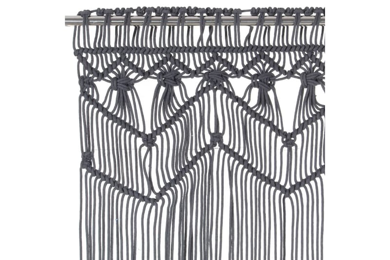 Gardin makramé antracit 140x240 cm bomull - Grå - Textil & mattor - Gardiner