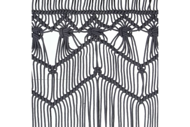 Gardin makramé antracit 140x240 cm bomull - Grå - Textil & mattor - Gardiner