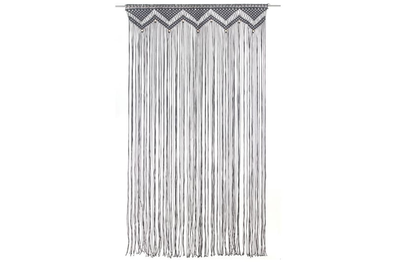 Gardin makramé antracit 140x240 cm bomull - Grå - Textil & mattor - Gardiner