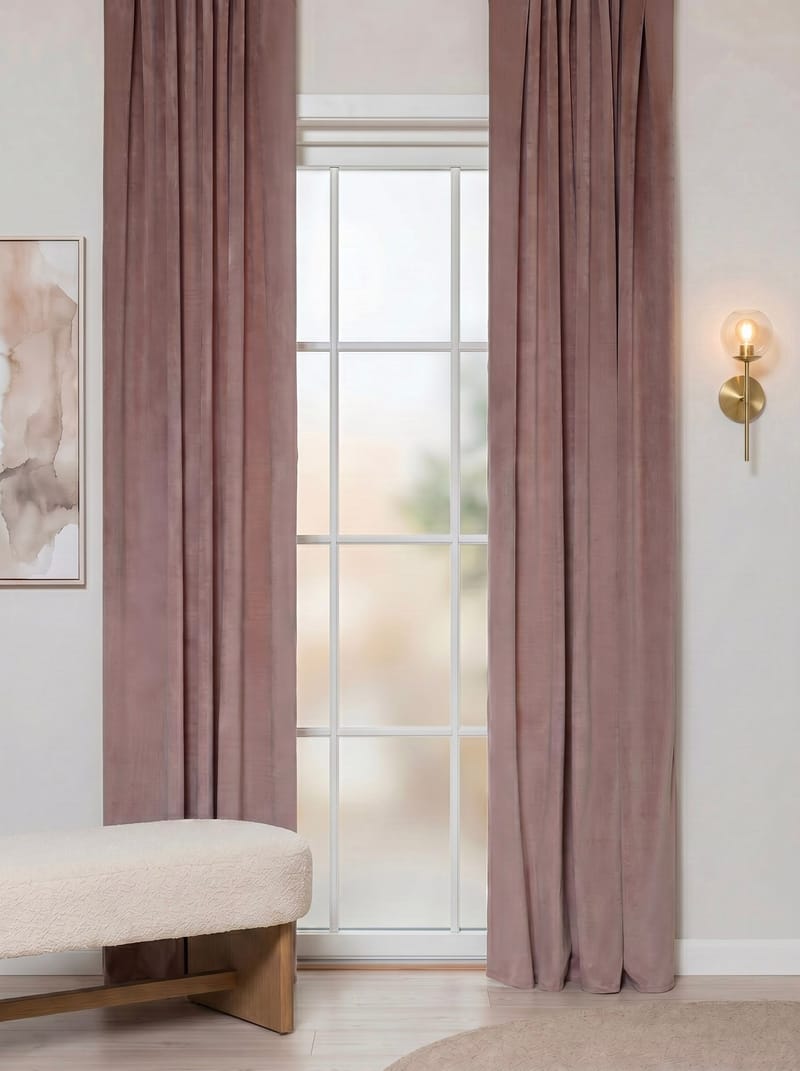 Gardin Saga 140x240 cm - Dusty Pink - Textil & mattor - Gardiner - Gardinlängder