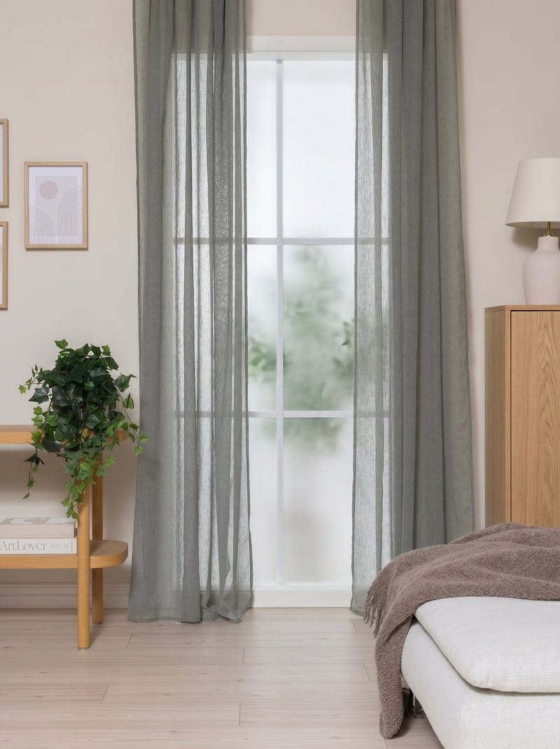 Gardin Alice 140x250 cm - Grön - Textil & mattor - Gardiner - Gardinlängder - Veckbandslängd