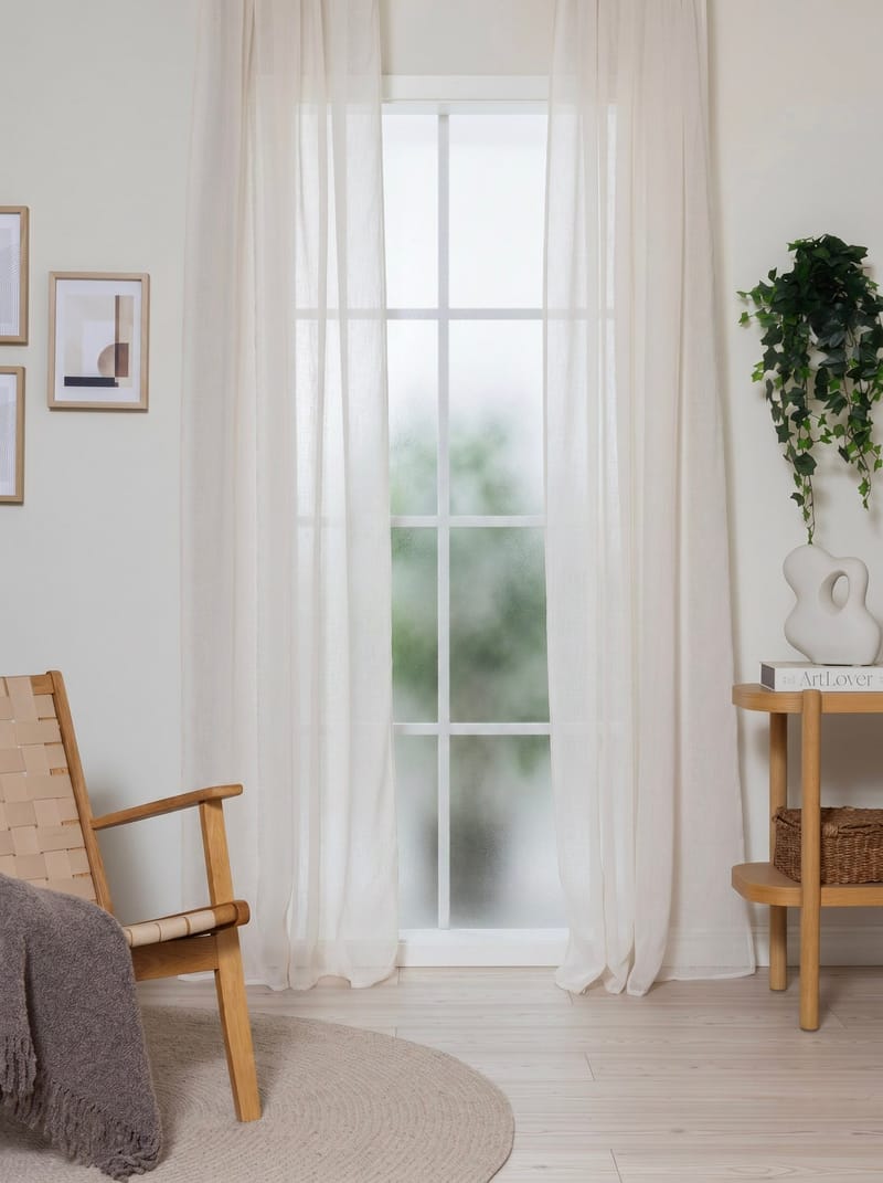 Gardin Alice 140x250 cm - Naturvit - Textil & mattor - Gardiner - Gardinlängder - Veckbandslängd
