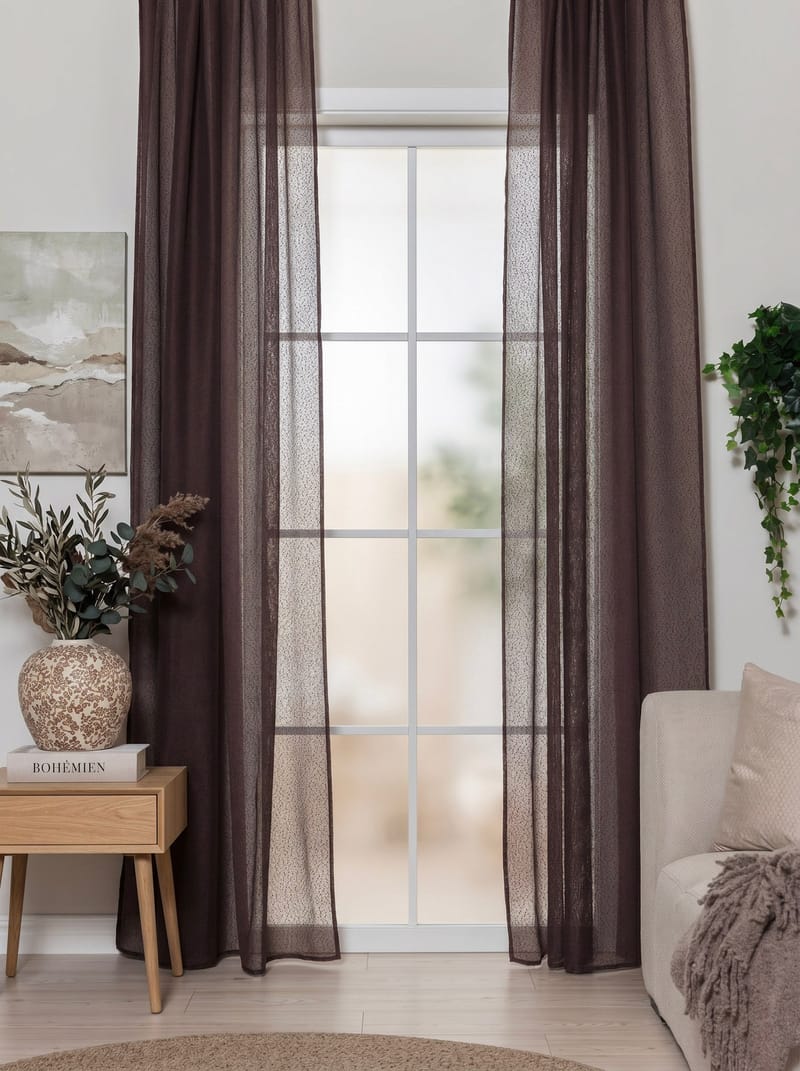 Gardin Alma 140x250 cm - Chocolate - Textil & mattor - Gardiner - Gardinlängder - Hällängd