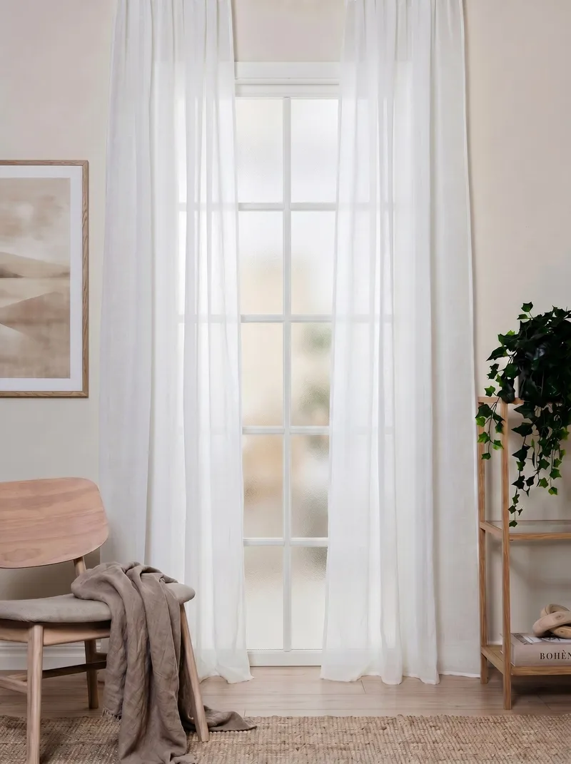 Gardin Lisa 140x250 cm - Creme - Textil & mattor - Gardiner - Gardinlängder - Veckbandslängd
