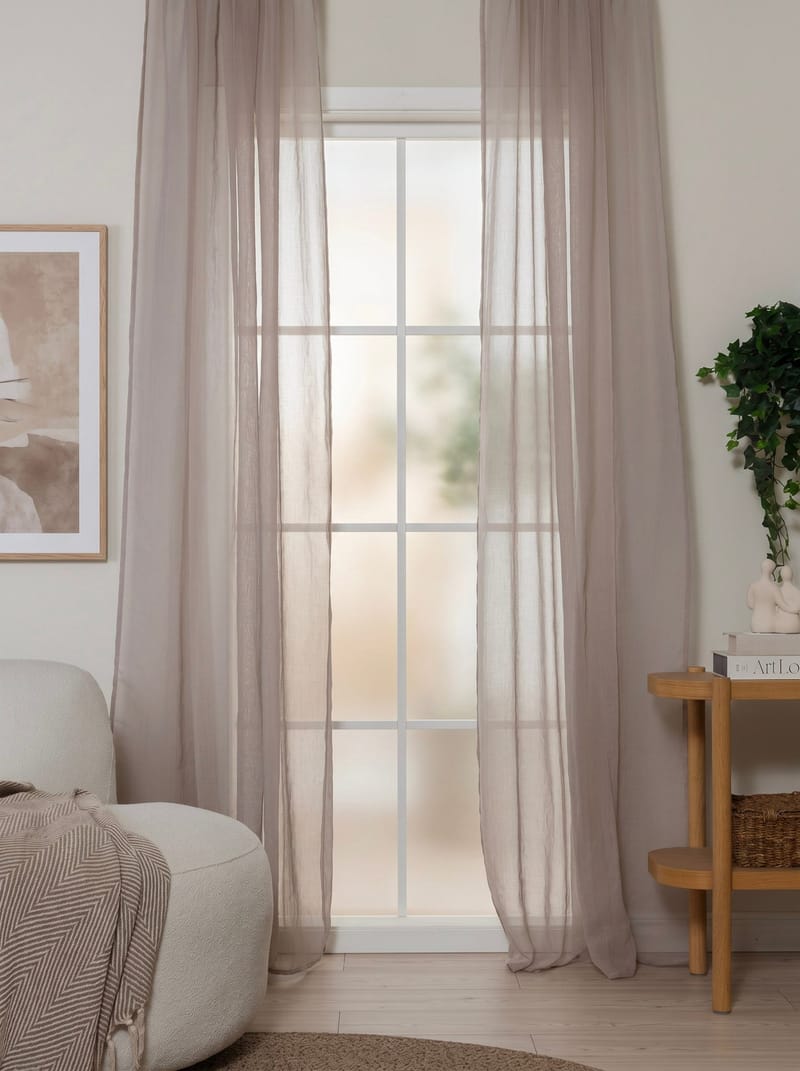 Gardin Lisa 140x250 cm - Greige - Textil & mattor - Gardiner - Gardinlängder - Veckbandslängd