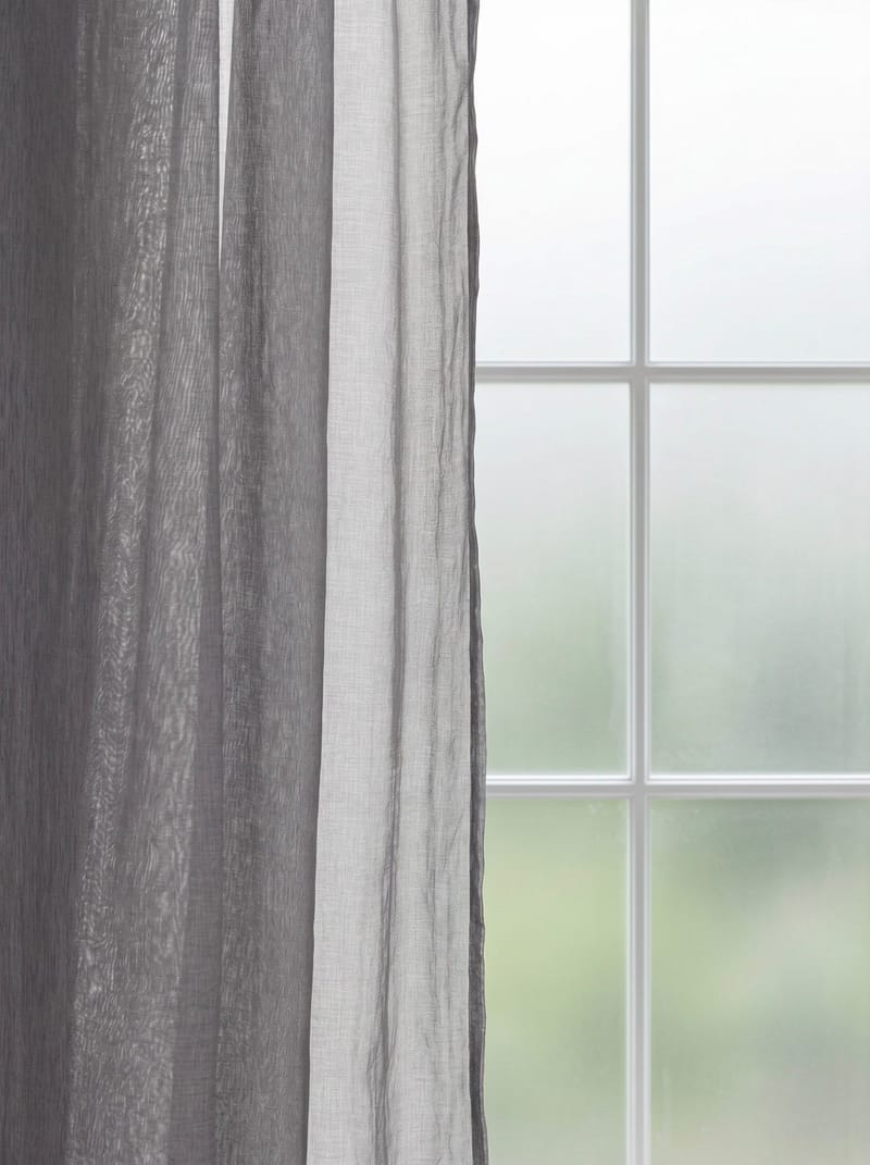 Gardin Lisa 140x250 cm - Grey - Textil & mattor - Gardiner - Gardinlängder - Veckbandslängd