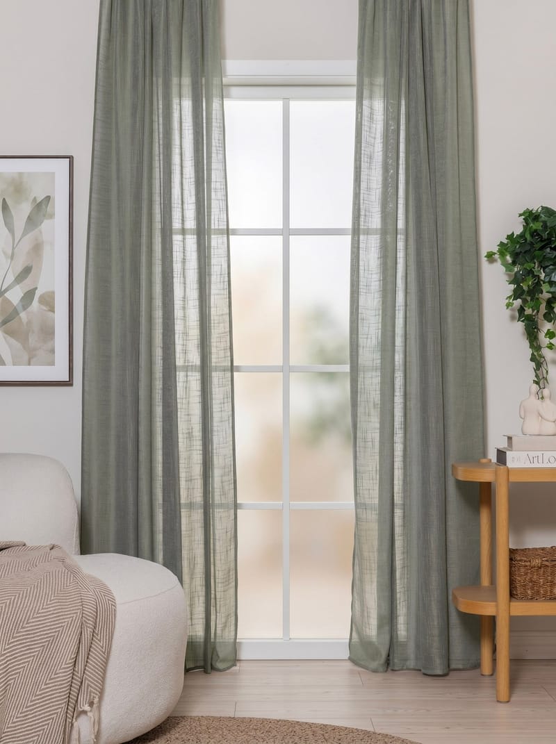 Gardin Stella 140x250 cm - Green - Textil & mattor - Gardiner - Gardinlängder - Veckbandslängd