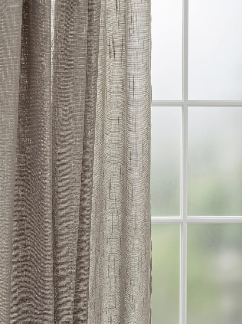 Gardin Stella 140x250 cm - Greige - Textil & mattor - Gardiner - Gardinlängder - Veckbandslängd