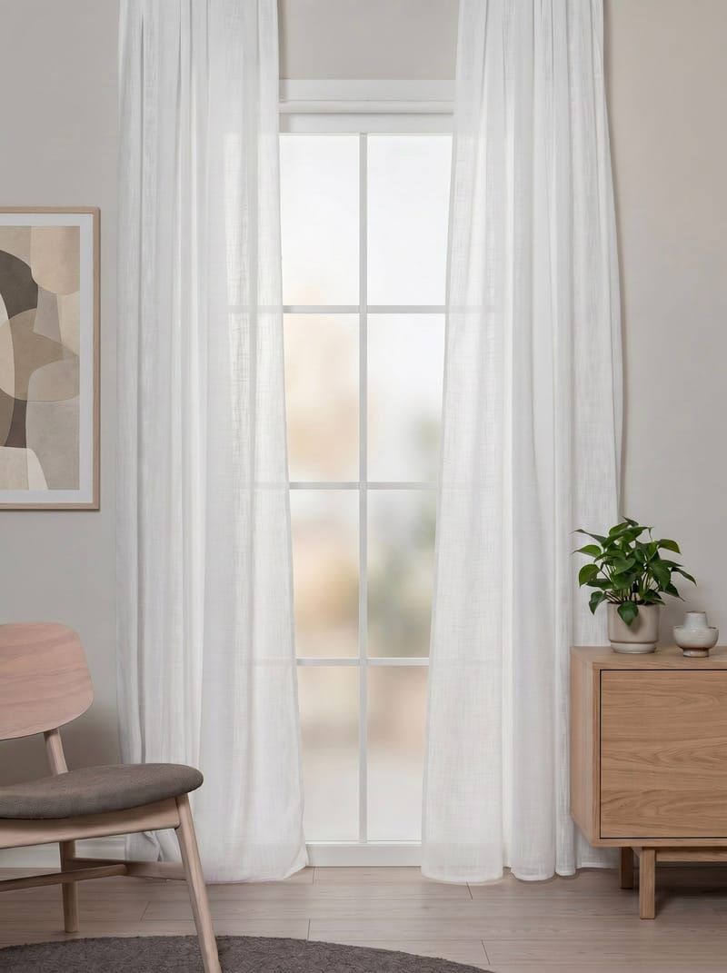 Gardin Stella 140x250 cm - White - Textil & mattor - Gardiner - Gardinlängder - Veckbandslängd