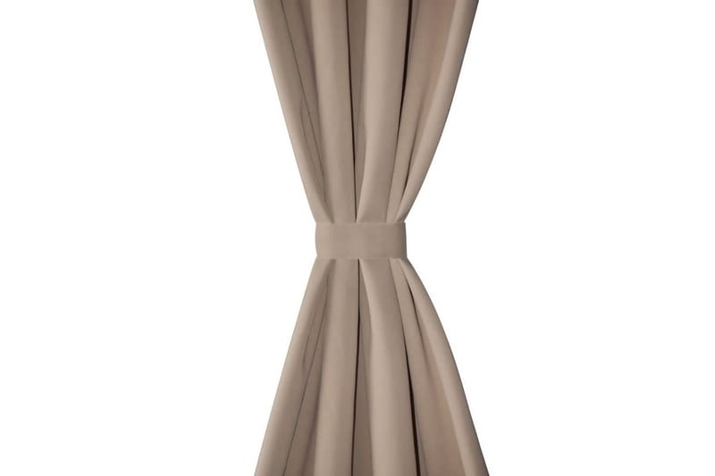 2-pack gräddvita mörkläggningsgardiner med metallringar 135x - Gräddvit - Textil & mattor - Gardiner - Mörkläggningsgardiner