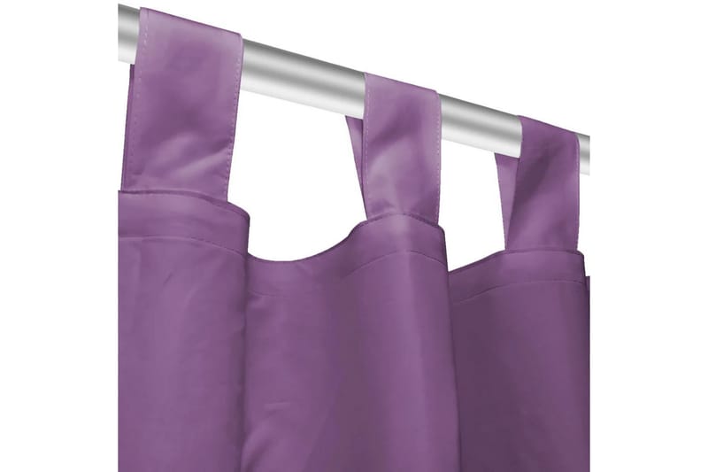 Gardiner i microsatin 2 st med öglor 140x175 cm lila - Lila - Textil & mattor - Gardiner - Mörkläggningsgardiner