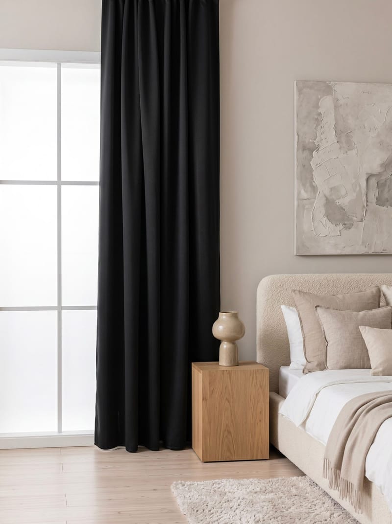 Mörkläggningsgardin Klara 140x250 cm - Svart - Textil & mattor - Gardiner - Mörkläggningsgardiner