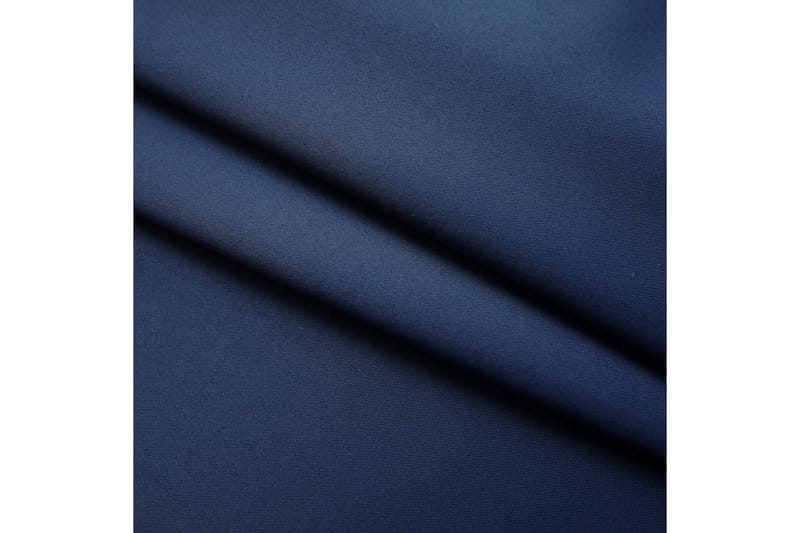Mörkläggningsgardin med krokar blå 290x245 cm - Blå - Textil & mattor - Gardiner - Mörkläggningsgardiner
