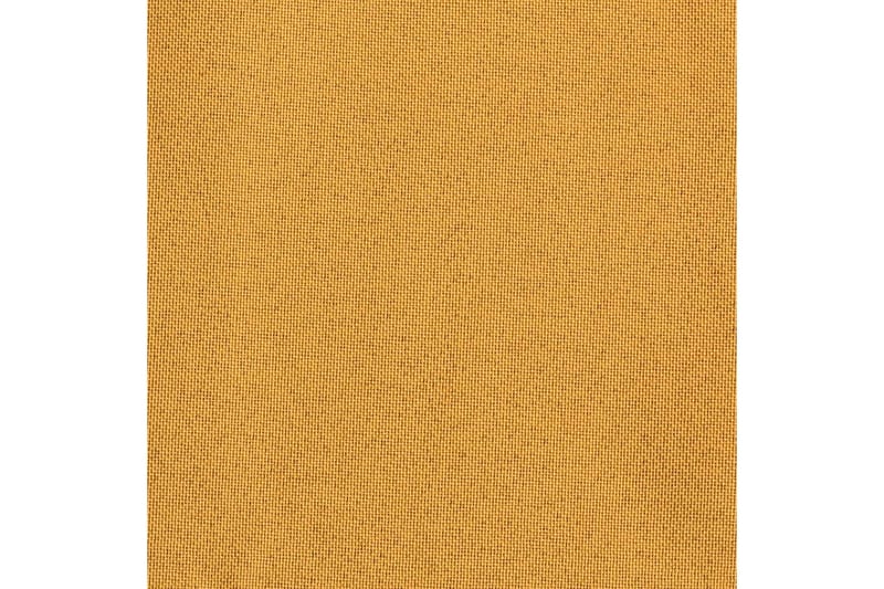 Mörkläggningsgardin med krokar linnelook 2 st gul 140x175 cm - Gul - Mörkläggningsgardiner