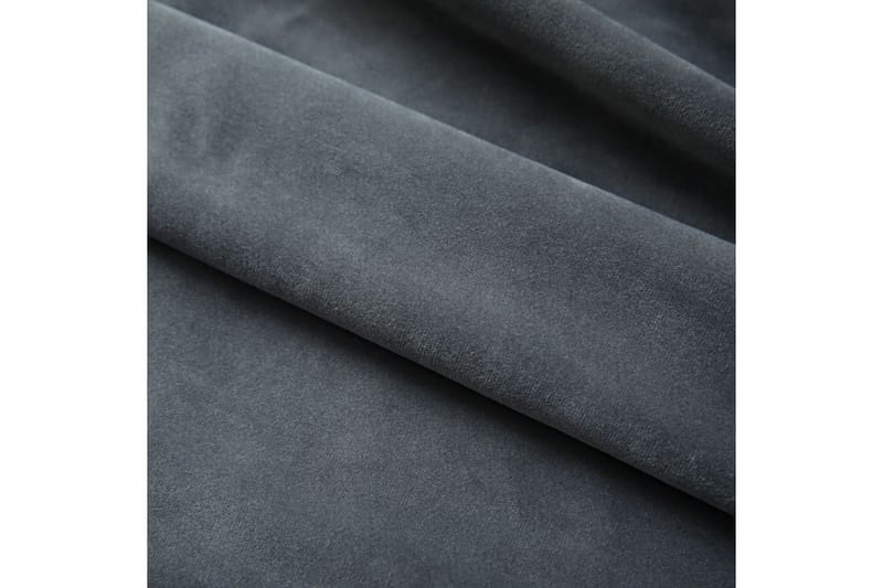 Mörkläggningsgardin med krokar sammet antracit 290x245 cm - Antracit - Textil & mattor - Gardiner - Mörkläggningsgardiner
