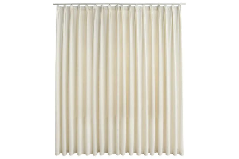 Mörkläggningsgardin med krokar sammet gräddvit 290x245 cm - Gräddvit - Textil & mattor - Gardiner - Mörkläggningsgardiner