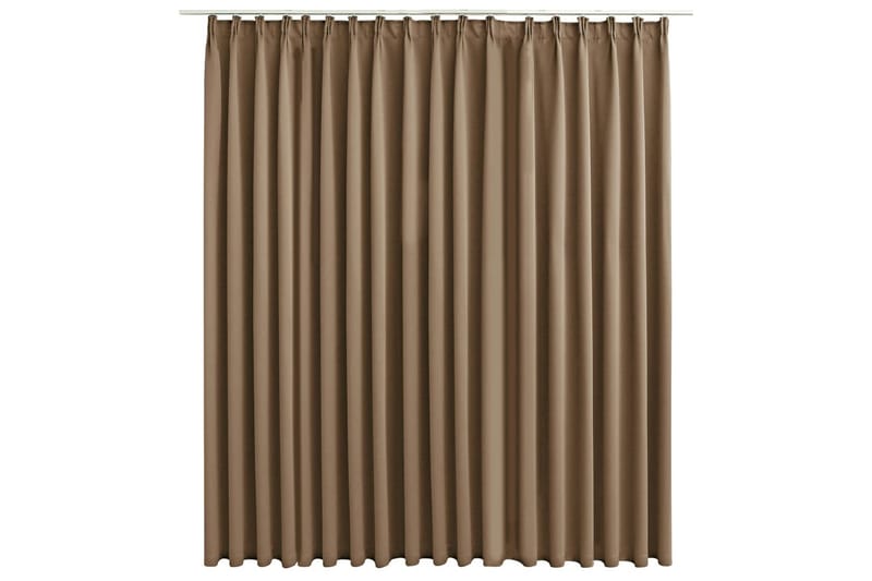 Mörkläggningsgardin med krokar taupe 290x245 cm - Taupe - Mörkläggningsgardiner