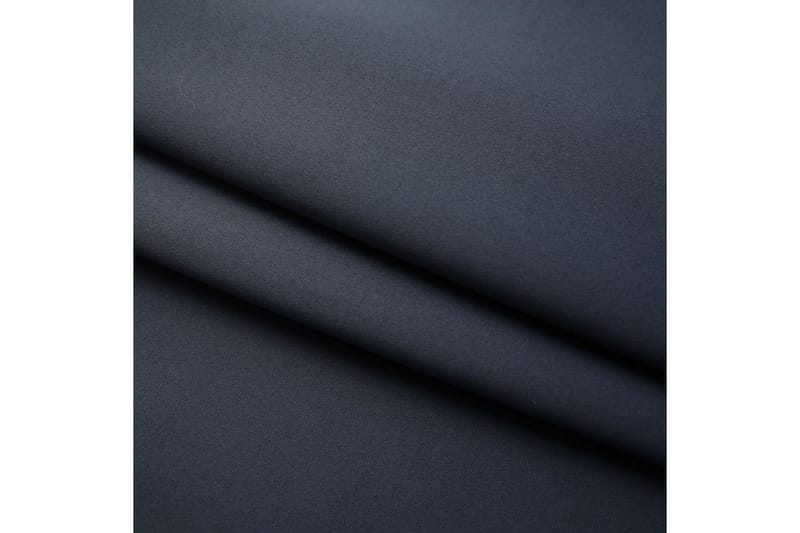 Mörkläggningsgardiner med krokar 2 st antracit 140x245 cm - Antracit - Textil & mattor - Gardiner - Mörkläggningsgardiner