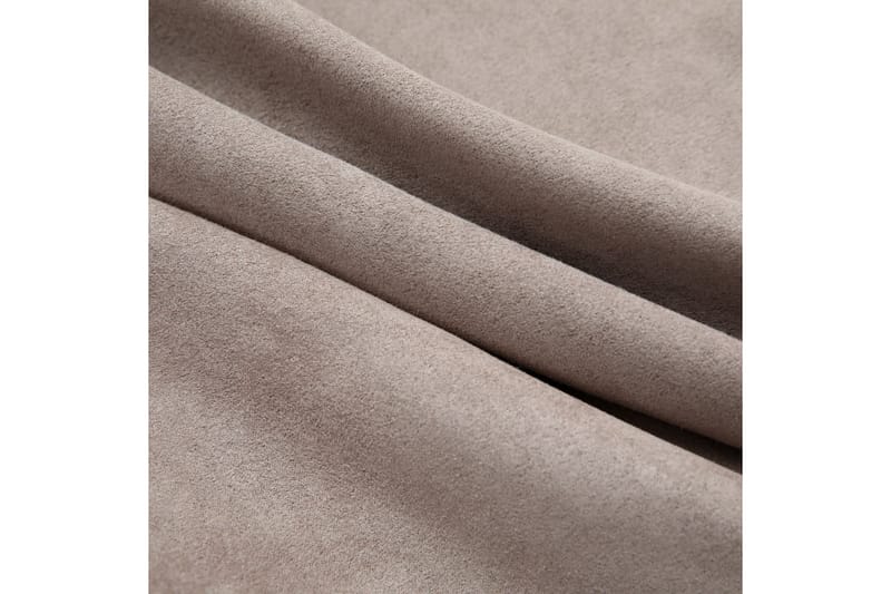 Mörkläggningsgardiner med metallringar 2 st taupe 140x175 cm - Mocka/Taupe - Mörkläggningsgardiner