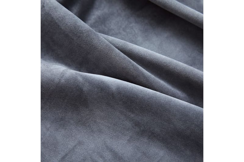 Mörkläggningsgardiner med ringar 2 st antracit sammet 140x22 - Antracit - Textil & mattor - Gardiner - Mörkläggningsgardiner