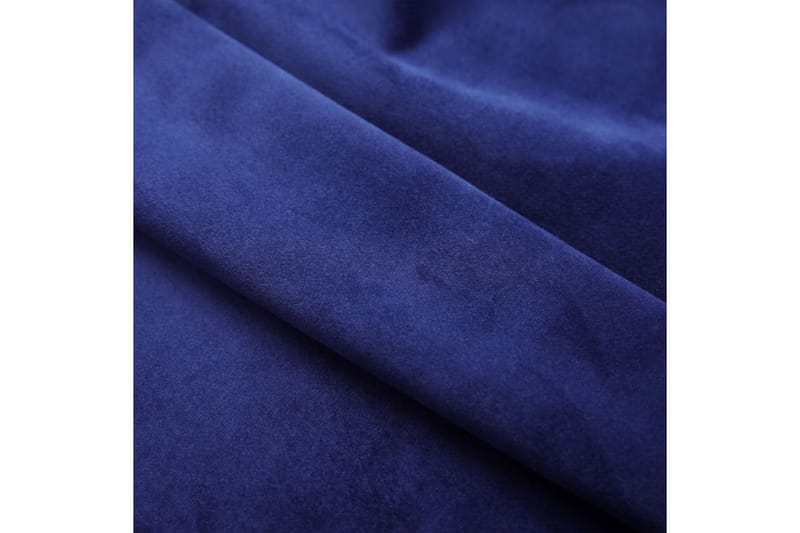 Mörkläggningsgardiner med ringar 2 st mörkblå sammet 140x225 - Mörkblå - Textil & mattor - Gardiner - Mörkläggningsgardiner