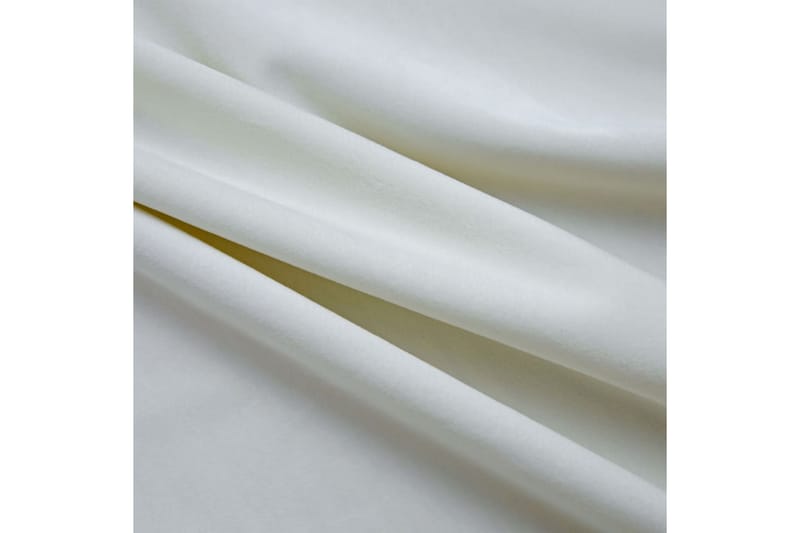Mörkläggningsgardiner med ringar 2st gräddvit sammet 140x225 - Gräddvit - Textil & mattor - Gardiner - Mörkläggningsgardiner
