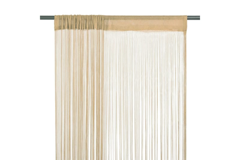 Trådgardiner 2 st 140x250 cm beige - Beige - Mörkläggningsgardiner